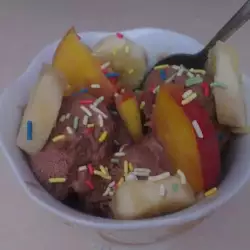 Бананов сладолед с шоколад