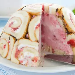 Сладоледена торта с рула