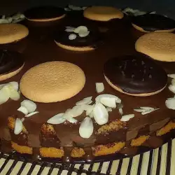 Шоколадова торта с банани