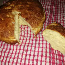 Домашен хляб с кисело мляко и жива мая в тава