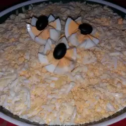 Салата със сирене и яйца