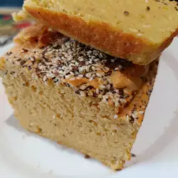 Здравословен хляб от червена леща и крема сирене
