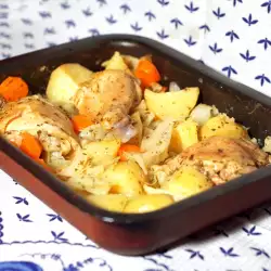 Пилешко с картофи и зеленчуци