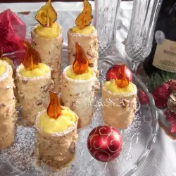 Коледни свещички с крем