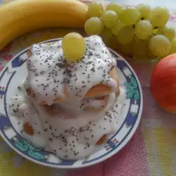 Мини десерт с крем Ванилия, ябълка и чия