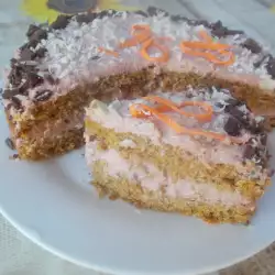 Морковена торта с лимец и шоколад