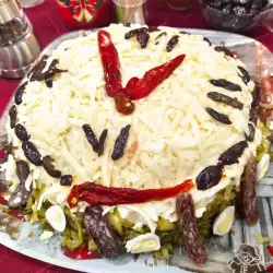Новогодишна солена торта Часовник