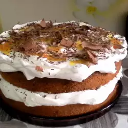 Пандишпанова торта с домашно сладко от портокали