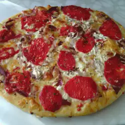 Пица със сирена, шпек и риган