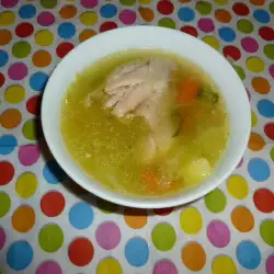 Пилешка супа с целина и зеле