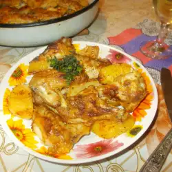 Пилешки крила с горчица, майонеза и вино