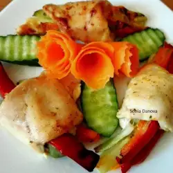 Зеленчукови снопчета с пилешко месо