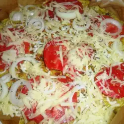Зеленчукова пица с блат от тиквички