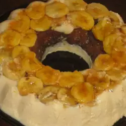 Пудинг сладкиш с карамел и банани