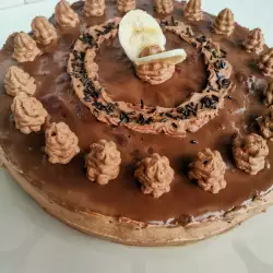 Шоколадова бисквитена торта с ганаш