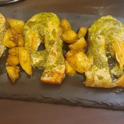 Сьомга с печени картофи в Instant Pot