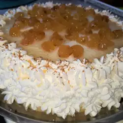 Сметанова торта със сладко от бели череши