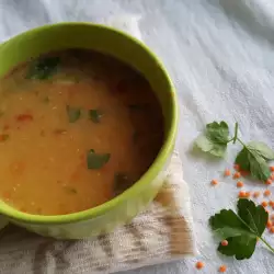 Супа с червена леща и ароматни подправки