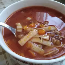 Турска супа с леща и ерище
