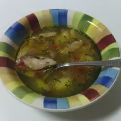 Супа с бяло месо и пресни зеленчуци