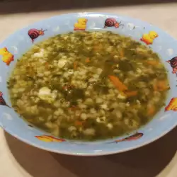 Супа със спанак и булгур