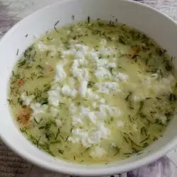 Хранителна картофена супа със сирене