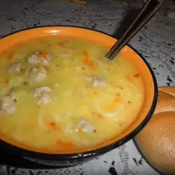 Супа топчета с шафран и чия