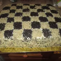 Шахматна торта със сметанов крем