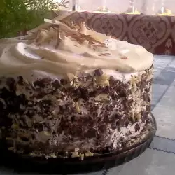 Торта с ванилов пудинг и шоколад