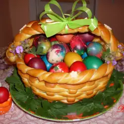 Великденска кошничка от тесто