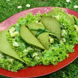 Зелени палачинки със солена плънка