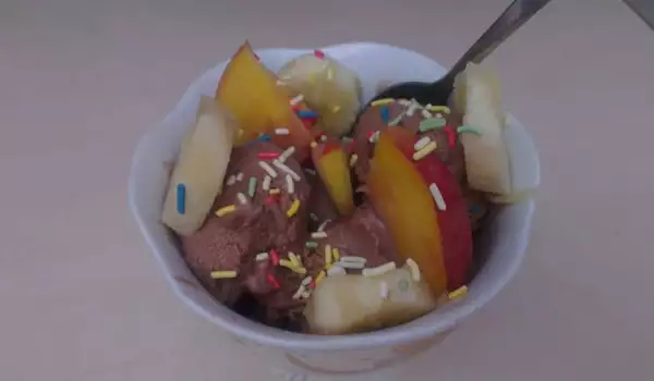 Бананов сладолед с шоколад