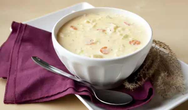 Крем-супа от карфиол и аспержи