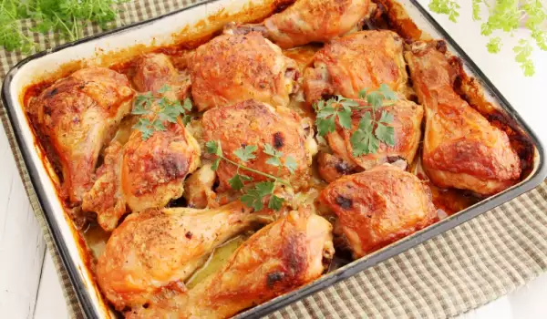 Печено пиле по марокански