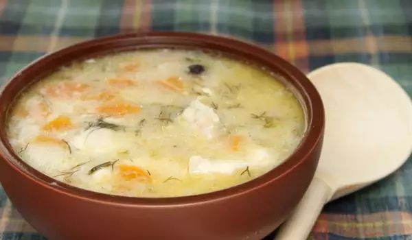 Пилешка супа по гръцки
