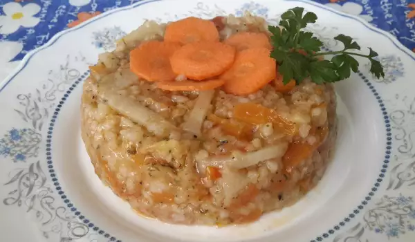 Гулия - земна ябълка с моркови, праз и ориз