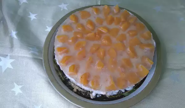 Желирана торта с праскови
