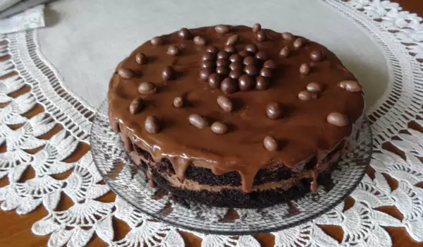 Новогодишна какаова торта с шоколад