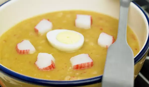 Супа-пюре от леща с яйца