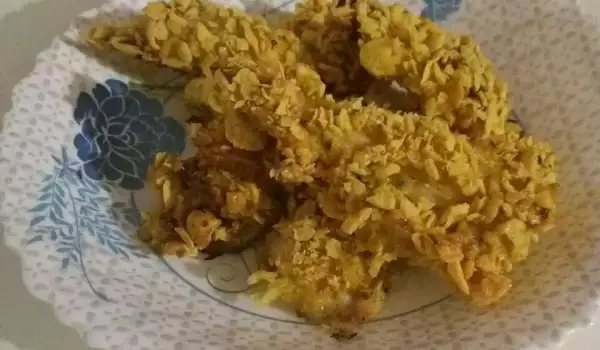 Лесни печени пилешки късчета с корнфлейкс