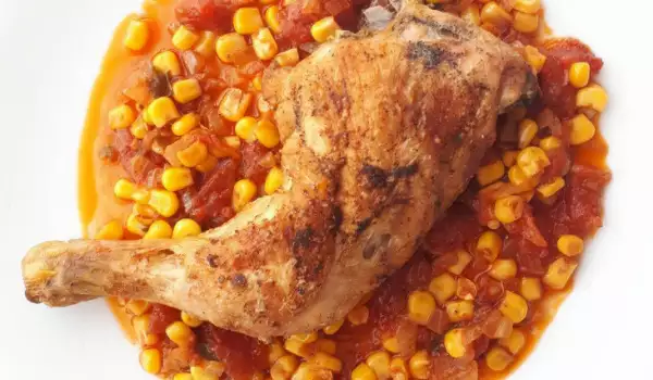 Мексикански пилешки бутчета с царевица