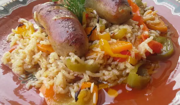Наденички с ориз и зеленчуци на фурна