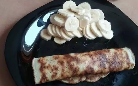 Палачинки с банан и течен шоколад