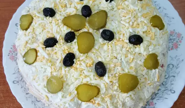 Палачинкова торта с маслини