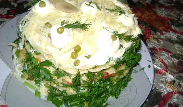 Палачинкова торта със зеленчуци