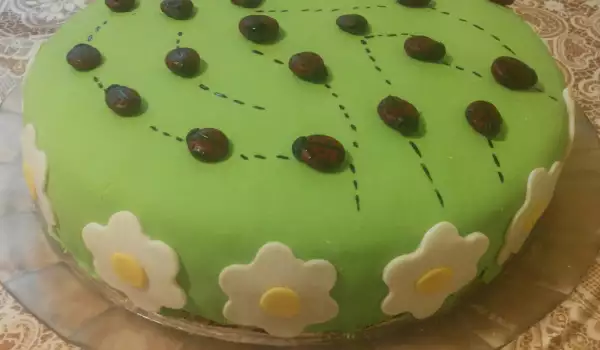 Пролетна торта с фондан