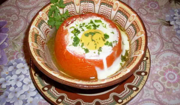 Сирене по шопски с шунка в домат