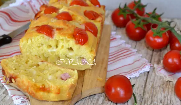 Солен кейк с домати и кашкавал