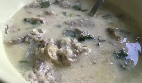 Лесна супа от агнешки дроб главичка и зелен лук