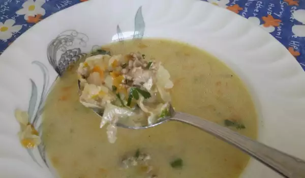 Пилешка супа със зеле